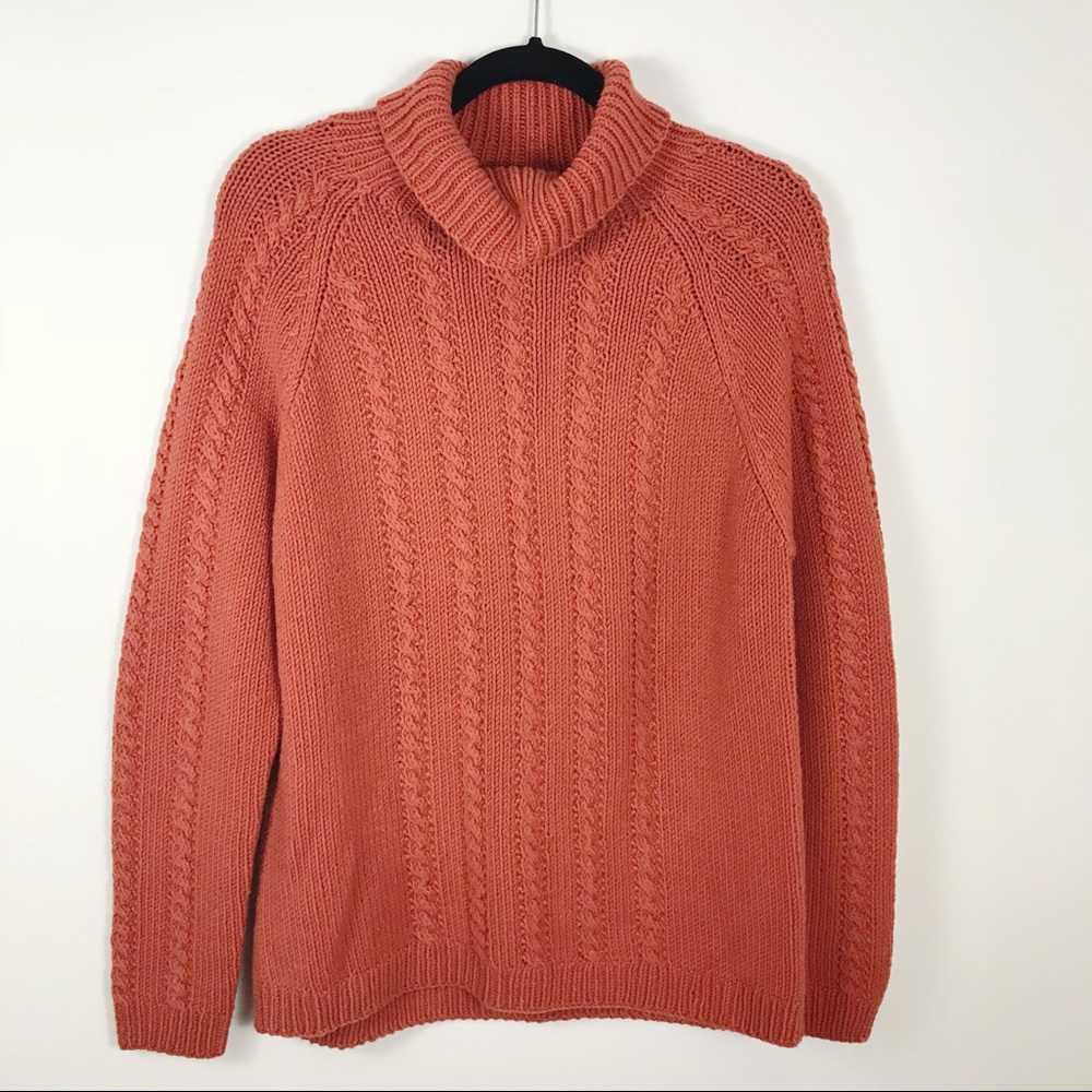 Orvis | Vintage Chunky Oversized Sweater in Orange